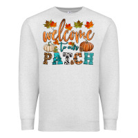 Oatmeal Heather welcome to our patch Premium Sweatshirt - HRA Design Shop