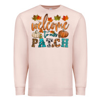 Pale Pink welcome to our patch Premium Sweatshirt - HRA Design Shop