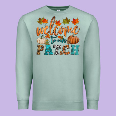 Welcome To Our Patch Premium Sweatshirt Designed By Hra Design Shop