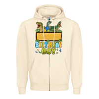 Sandshell customized dinosaur birthday boy Zipper Hoodie - MaliasSmallBusiness