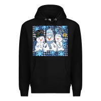 Black snowman tumbler Premium Hoodie - AdoDesignShop