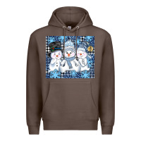 Coffee snowman tumbler Premium Hoodie - AdoDesignShop