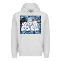 Dove Grey snowman tumbler Premium Hoodie - AdoDesignShop