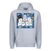 Heather Grey snowman tumbler Premium Hoodie - AdoDesignShop
