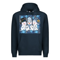 Navy snowman tumbler Premium Hoodie - AdoDesignShop