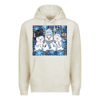 Oatmeal Heather snowman tumbler Premium Hoodie - AdoDesignShop
