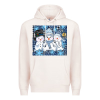 Pale Pink snowman tumbler Premium Hoodie - AdoDesignShop