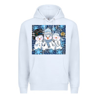 White snowman tumbler Premium Hoodie - AdoDesignShop