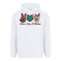 White peace love chihuahua Heavyweight Hoodie - RanaPortraitStore