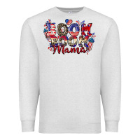 Oatmeal Heather Boom boom Mama 4th of july Premium Sweatshirt - CowGirlArtShop