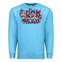 Ocean Blue Boom boom Mama 4th of july Premium Sweatshirt - CowGirlArtShop