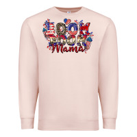 Pale Pink Boom boom Mama 4th of july Premium Sweatshirt - CowGirlArtShop