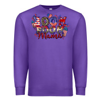 Purple Boom boom Mama 4th of july Premium Sweatshirt - CowGirlArtShop