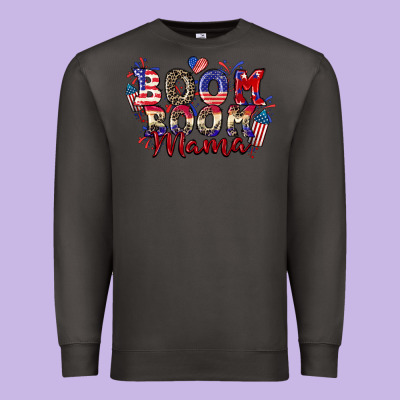 Boom Boom Mama 4th Of July Premium Sweatshirt Designed By Cowgirlartshop
