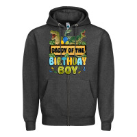 Charcoal Heather daddy of the birthday boy Zipper Hoodie - MaliasSmallBusiness