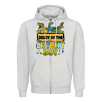 Dove Grey daddy of the birthday boy Zipper Hoodie - MaliasSmallBusiness