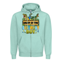 Seafoam daddy of the birthday boy Zipper Hoodie - MaliasSmallBusiness