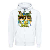 White daddy of the birthday boy Zipper Hoodie - MaliasSmallBusiness
