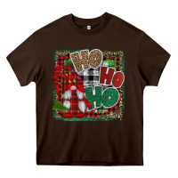 Chocolate Brown Ho Ho Ho Gnomes Heavy Core Tee - CowhideDigitalArt