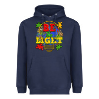 Navy be the light Heavyweight Hoodie - Zillion Design Studio
