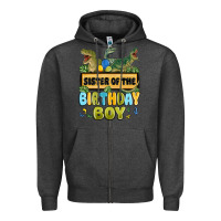 Charcoal Heather sister of the birthday boy Zipper Hoodie - MaliasSmallBusiness