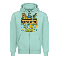 Seafoam sister of the birthday boy Zipper Hoodie - MaliasSmallBusiness