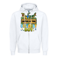 White sister of the birthday boy Zipper Hoodie - MaliasSmallBusiness