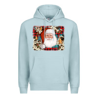 Blue Mist cowhide santa cookie socks background Premium Hoodie - AdoDesignShop