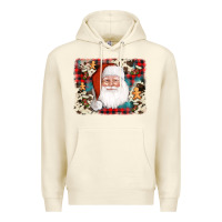 Sandshell cowhide santa cookie socks background Premium Hoodie - AdoDesignShop