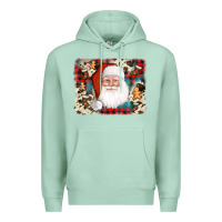 Seafoam cowhide santa cookie socks background Premium Hoodie - AdoDesignShop