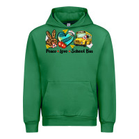 Emerald peace love school bus Urban Hoodie - NancyCooperArtShop