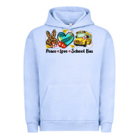 Pigment Grape Ice peace love school bus Urban Hoodie - NancyCooperArtShop