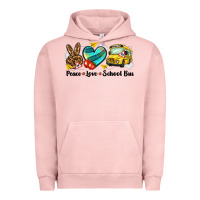 Peace Love School Bus Urban Hoodie | Teevron