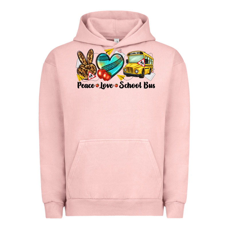 Peace Love School Bus Urban Hoodie by NancyCooperArtShop | Teevron