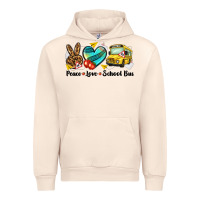 Sandshell peace love school bus Urban Hoodie - NancyCooperArtShop