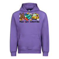 Tulip peace love school bus Urban Hoodie - NancyCooperArtShop