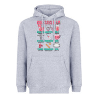 Heather Grey god says i am Heavyweight Hoodie - texasbilliewilder