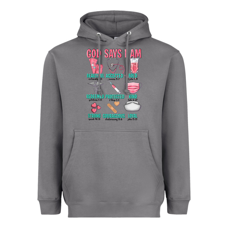 God Says I Am Heavyweight Hoodie by texasbilliewilder | Teevron