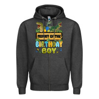 Charcoal Heather mommy of the birthday boy Zipper Hoodie - MaliasSmallBusiness