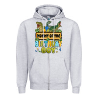 Heather Grey mommy of the birthday boy Zipper Hoodie - MaliasSmallBusiness