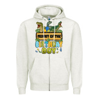 Oatmeal Heather mommy of the birthday boy Zipper Hoodie - MaliasSmallBusiness