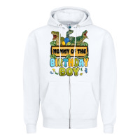 White mommy of the birthday boy Zipper Hoodie - MaliasSmallBusiness