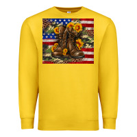 Lemon Army USA lag leopard camouflage sunflower 20oz Premium Sweatshirt - Neo Western