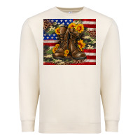Sandshell Army USA lag leopard camouflage sunflower 20oz Premium Sweatshirt - Neo Western