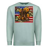 Seafoam Army USA lag leopard camouflage sunflower 20oz Premium Sweatshirt - Neo Western