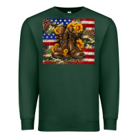 Sports Green Army USA lag leopard camouflage sunflower 20oz Premium Sweatshirt - Neo Western