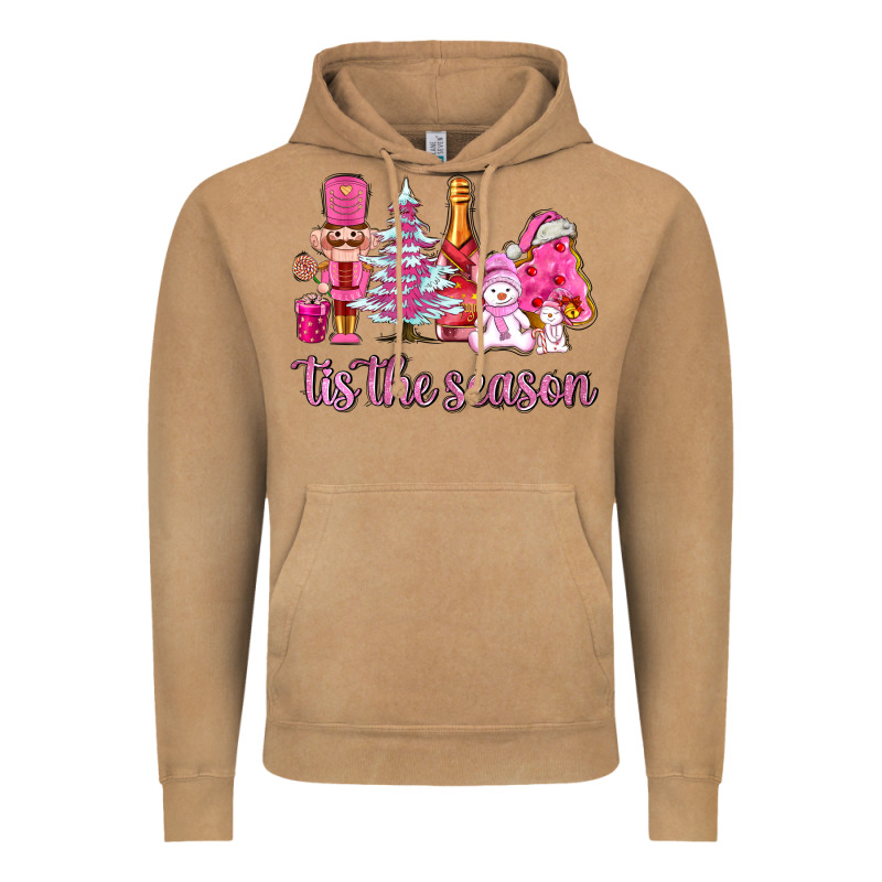 Tis The Season Pink Christmas Vintage Hoodie by AdoDesignShop | Teevron