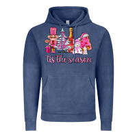 Vintage Denim tis the season pink christmas Vintage Hoodie - AdoDesignShop
