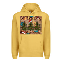 Antique Gold Christmas trees leopard Premium Hoodie - AdoDesignShop
