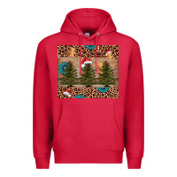 Cardinal Christmas trees leopard Premium Hoodie - AdoDesignShop